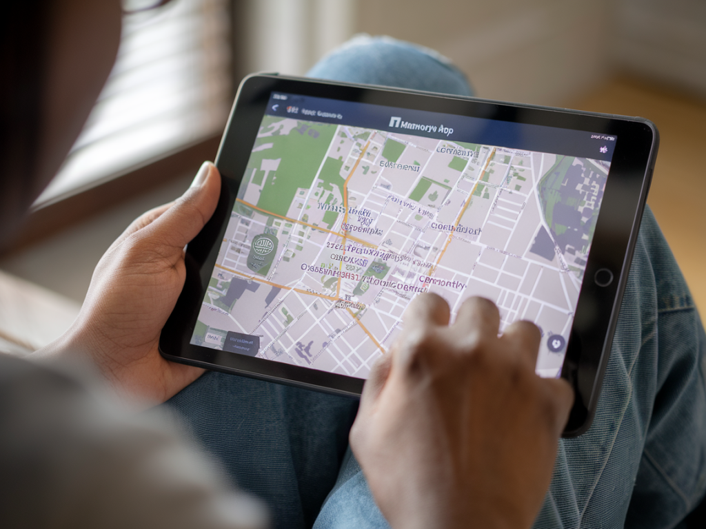 how can a neighbourhood archives app like MemoryMap help displaced communities claim lost property histories
