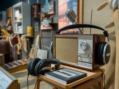 how do migrant-run radio documentaries reshape city museum narratives about labour and belonging