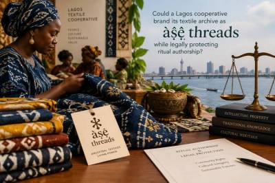 Could a lagos cooperative brand its textile archive as àṣẹ threads while legally protecting ritual authorship?