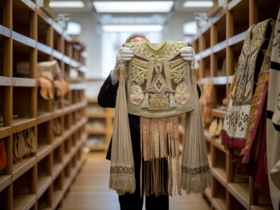 What legal and ethical steps should curators take before lending sacred regalia to commercial film productions?
