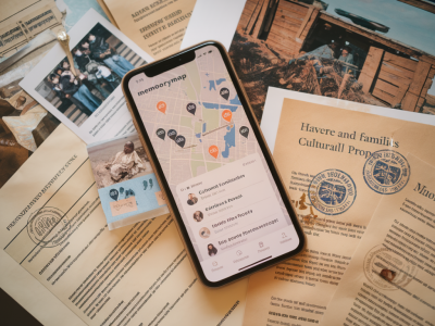 How might a neighbourhood app like MemoryMap prove ownership of displaced families’ cultural property in court?
